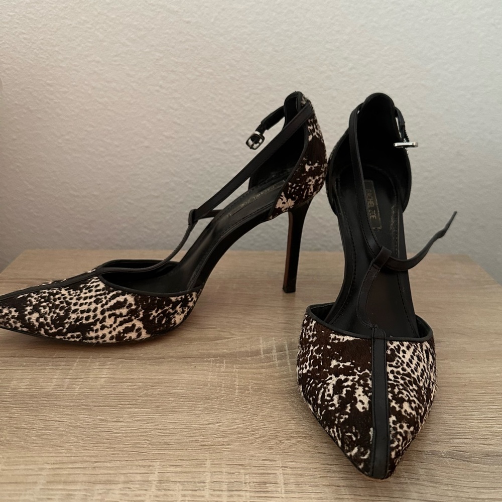 Rachel Zoe T-Strap Calf Hair Heel